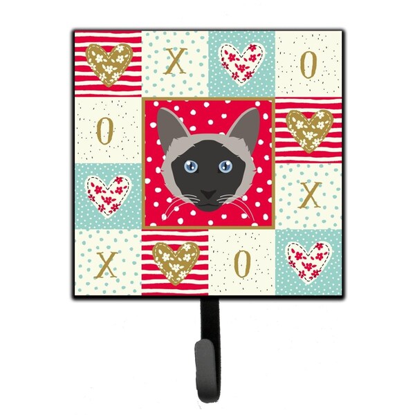 Carolines Treasures 4.25 x 1 x 7 in. Balinese Cat Love Leash or Key Holder CK5087SH4 - main